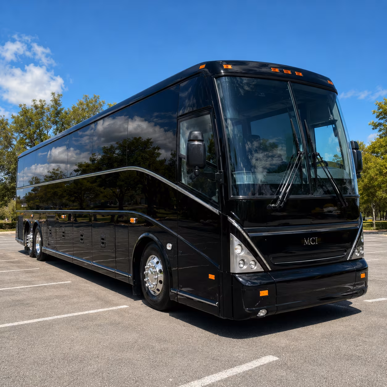 big e corporate shuttle buses during eastern states exposition