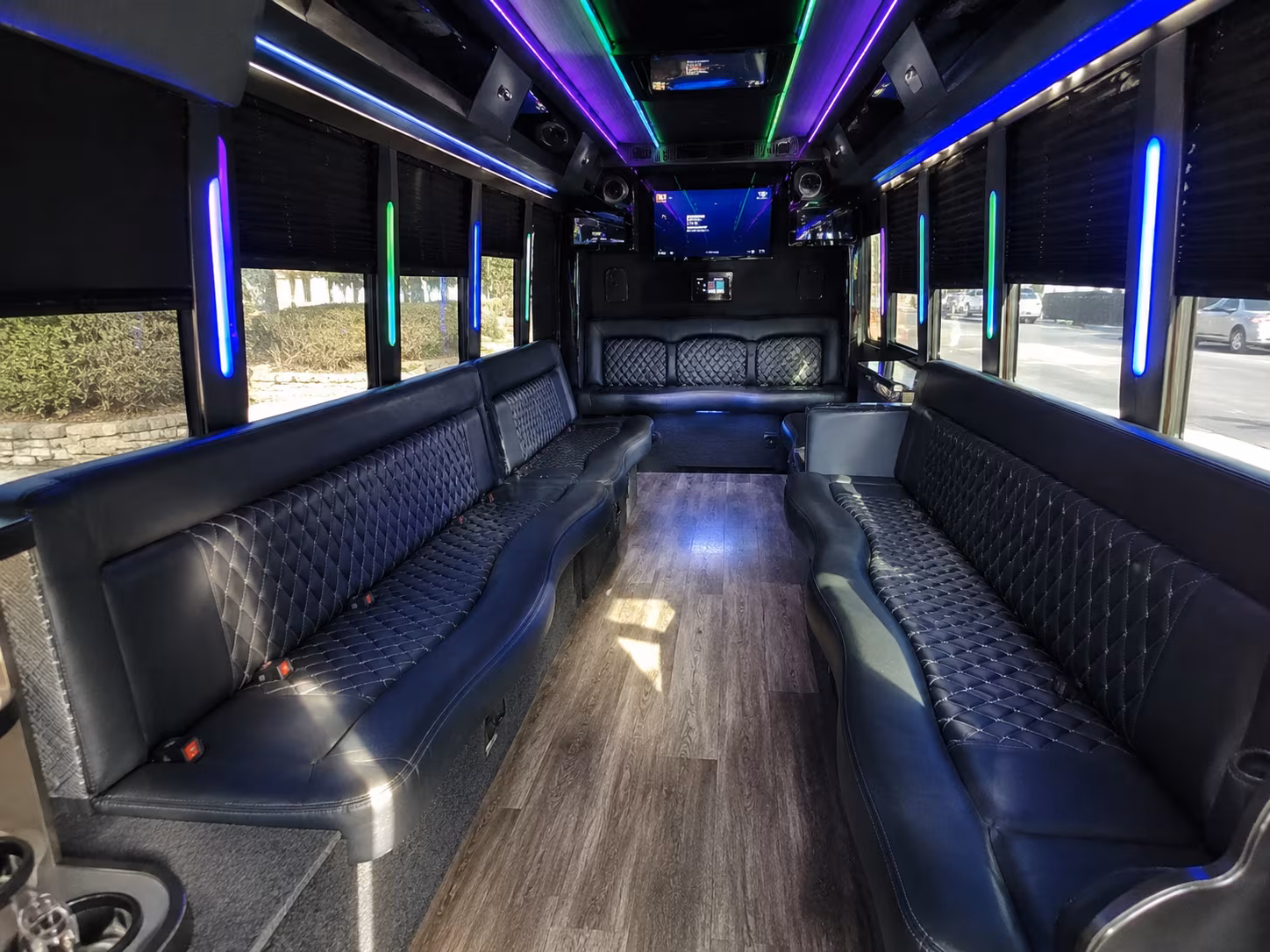 springfield 15 passenger party bus interior