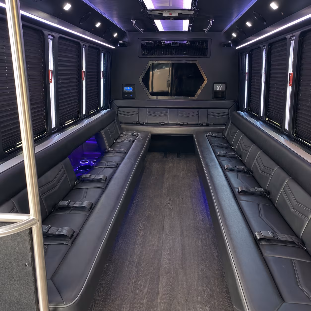 springfield 18 passenger party bus interior