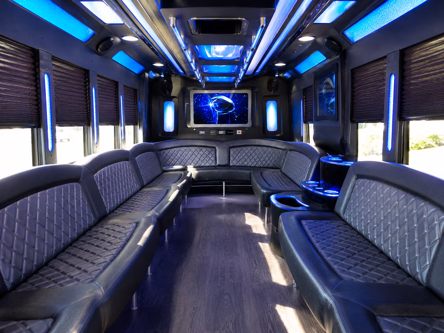 springfield 28 passenger party bus inside