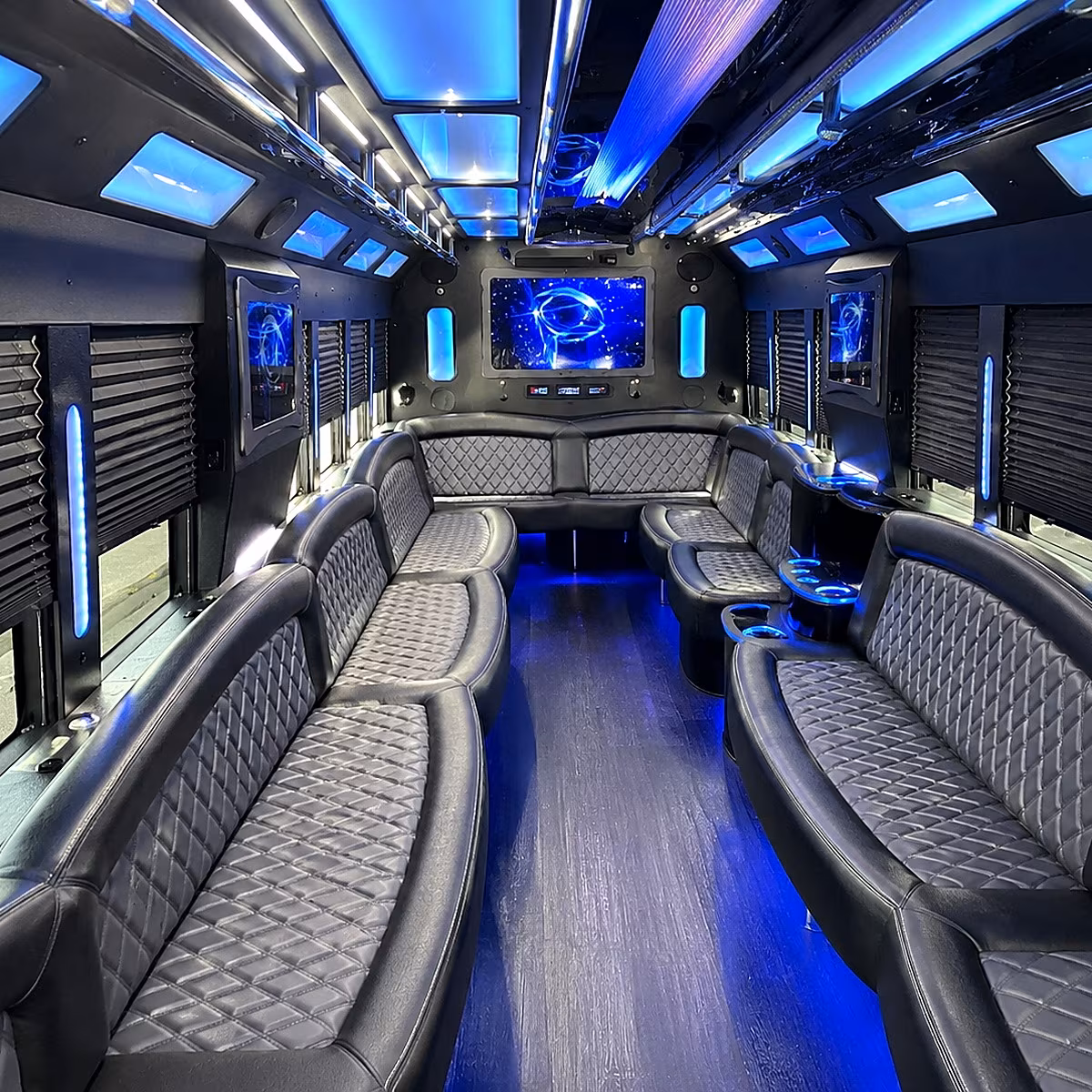 springfield 50 passenger party bus interior